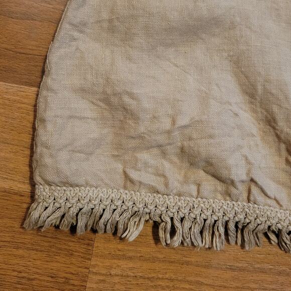 Francesca Bettini, Small |  Linen Cami Top Tan Boho Fringe Womans - Picture 4 of 5